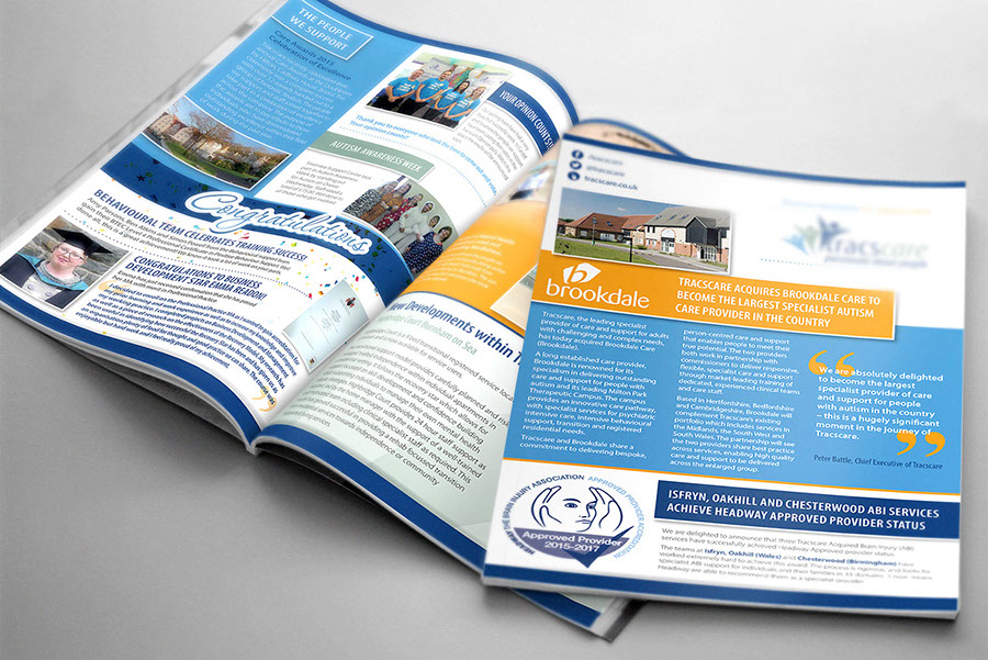 An example magazine desined by our graphic design studio and printed locally